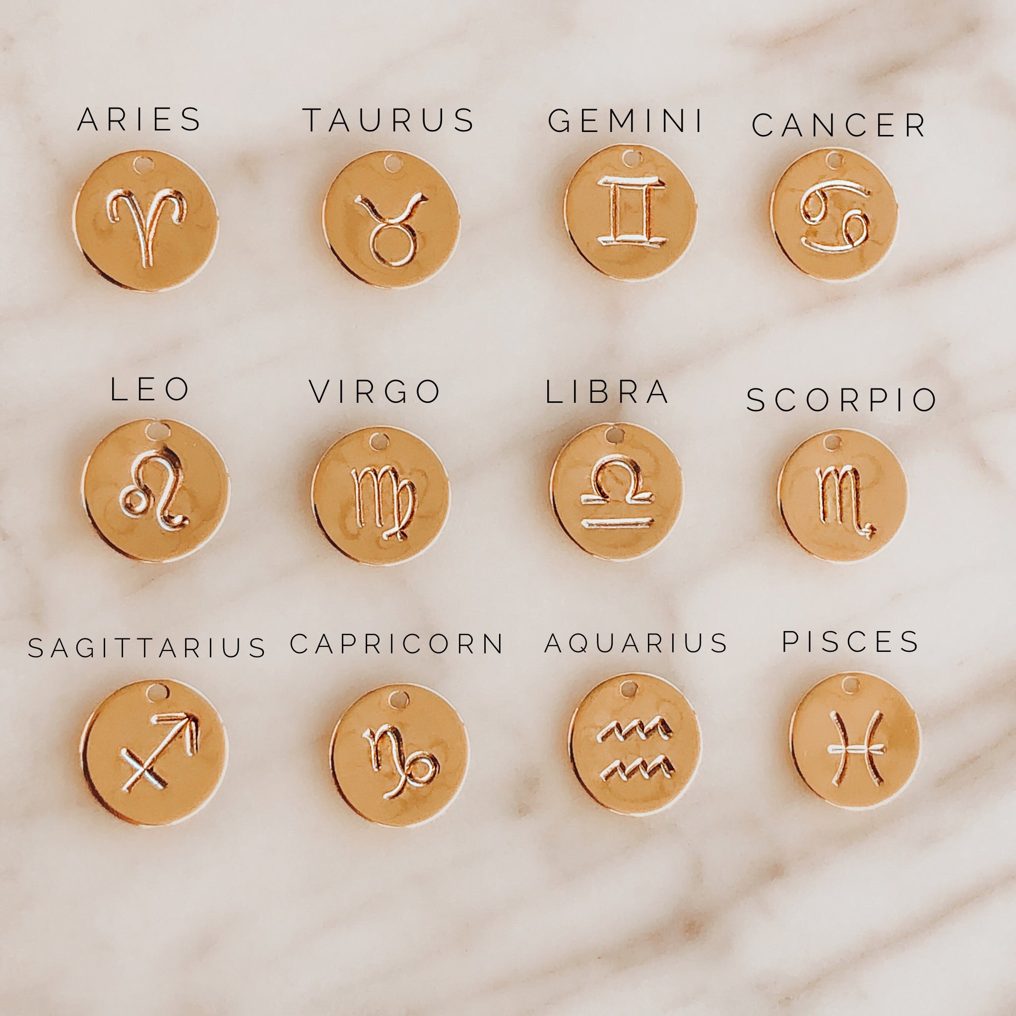 Hand Stamped Astrology Necklace