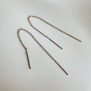Florence Threader Earrings - Silver