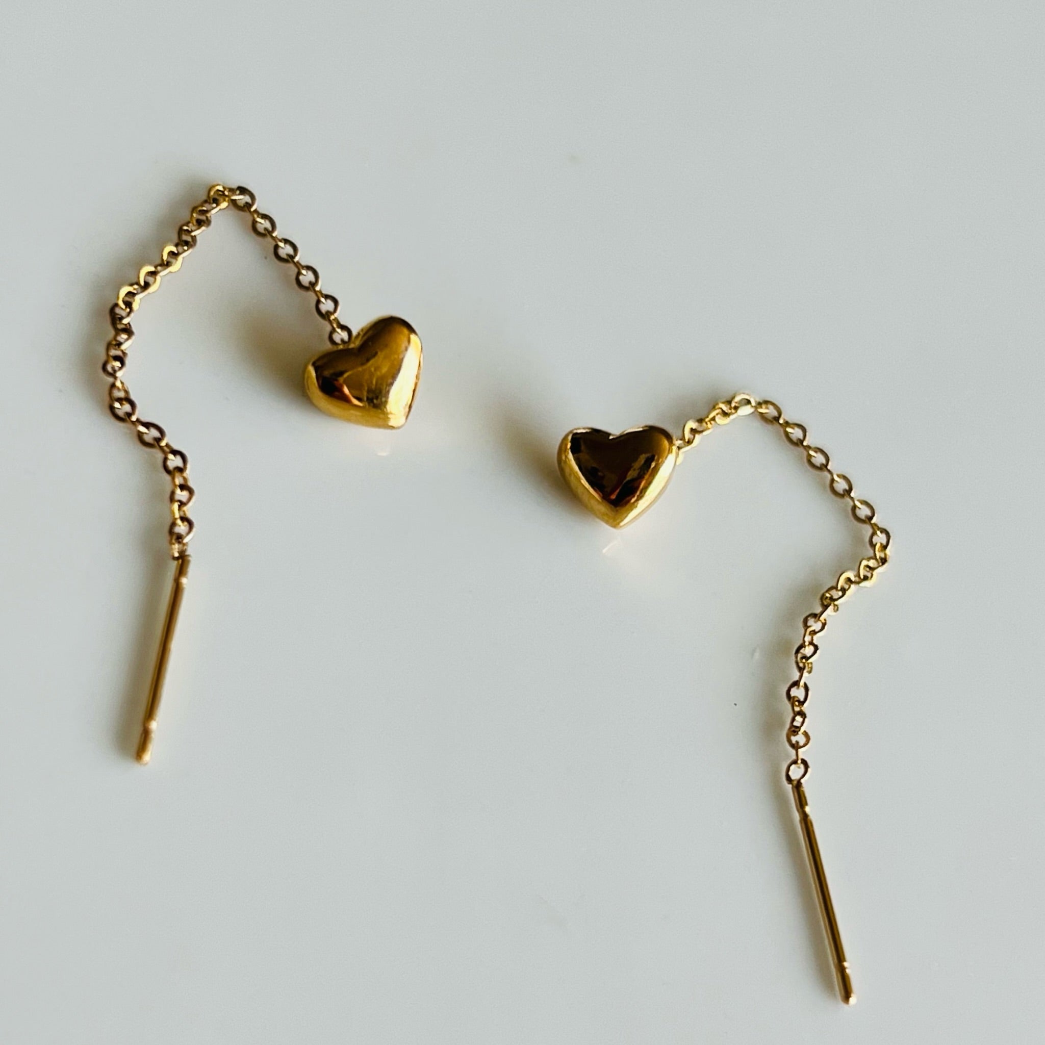 Amelie Heart Threader Earrings